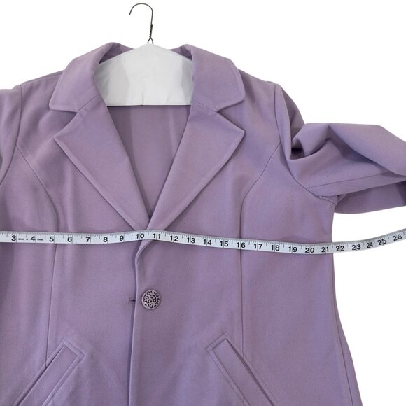 Chicos Womens Lavender Peacoat Size 2 12/14 Polyester/Nylon - Picture 4 of 14